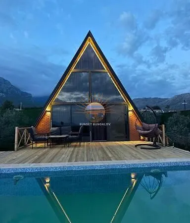 4 Kisilik Mustakil Havuzlu, Sunset Bungalov 1 Villa Muğla