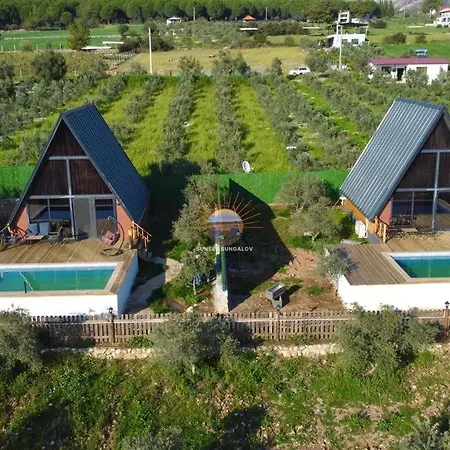 4 Kisilik Mustakil Havuzlu, Sunset Bungalov 1 Villa Muğla