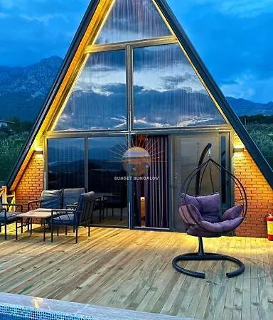 4 Kisilik Mustakil Havuzlu, Sunset Bungalov 1 Villa Muğla