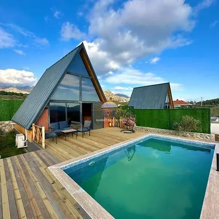 4 Kisilik Mustakil Havuzlu, Sunset Bungalov 1 Villa Mugla